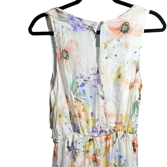 NWT Lara G Women’s Silk Blend Floral Sleeveless Flowy Lightweight MIDI Dress - M - Picture 3 of 7
